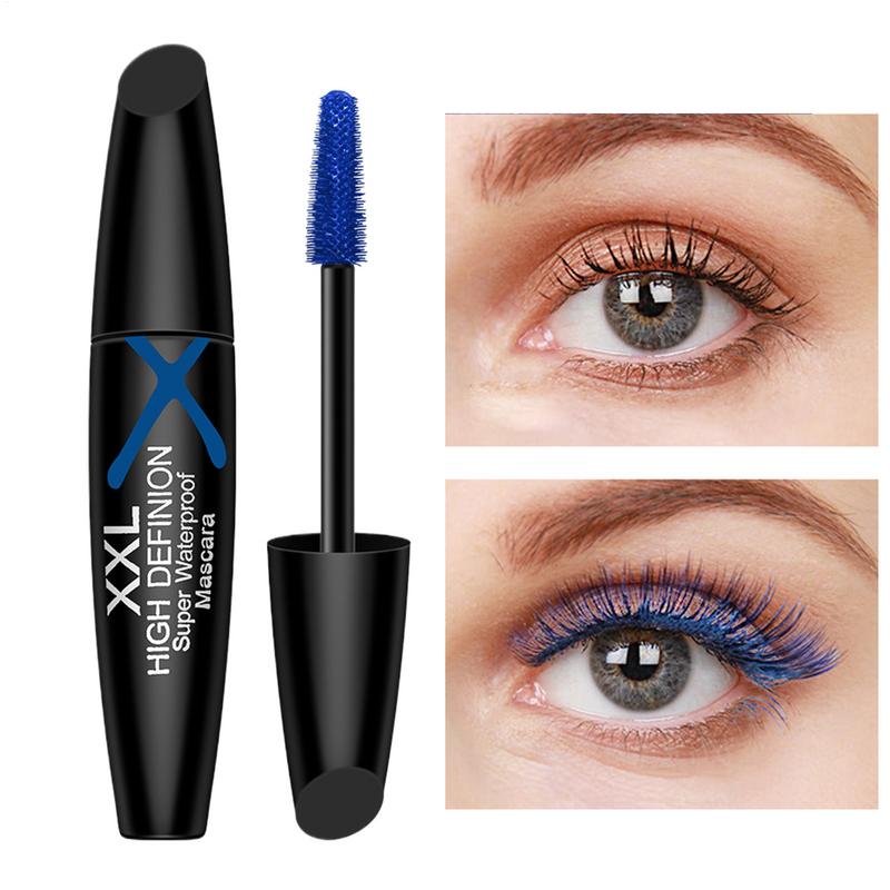 Waterproof Mascara Wand - Máscara de pestañas azul para pestañas,