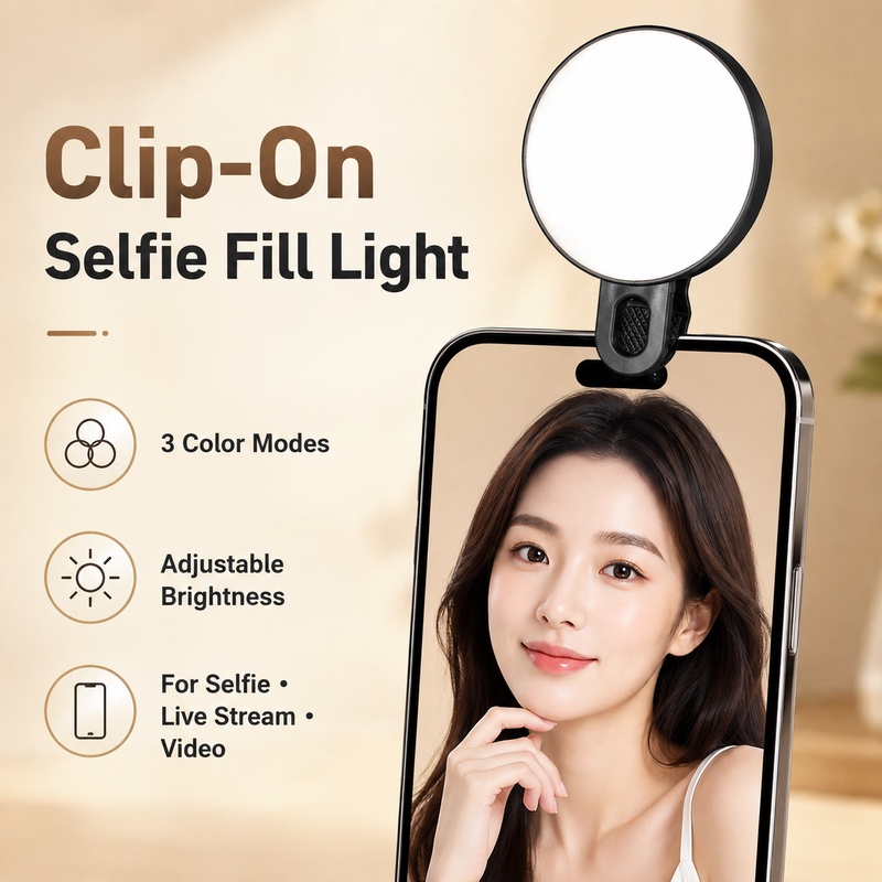 Beauty Makeup Camera - Luz LED RGB Portátil, Mini Luz