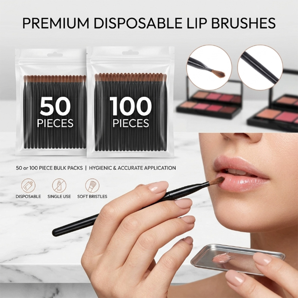 Beauty Makeup Tool - Juego de pinceles desechables para labios,