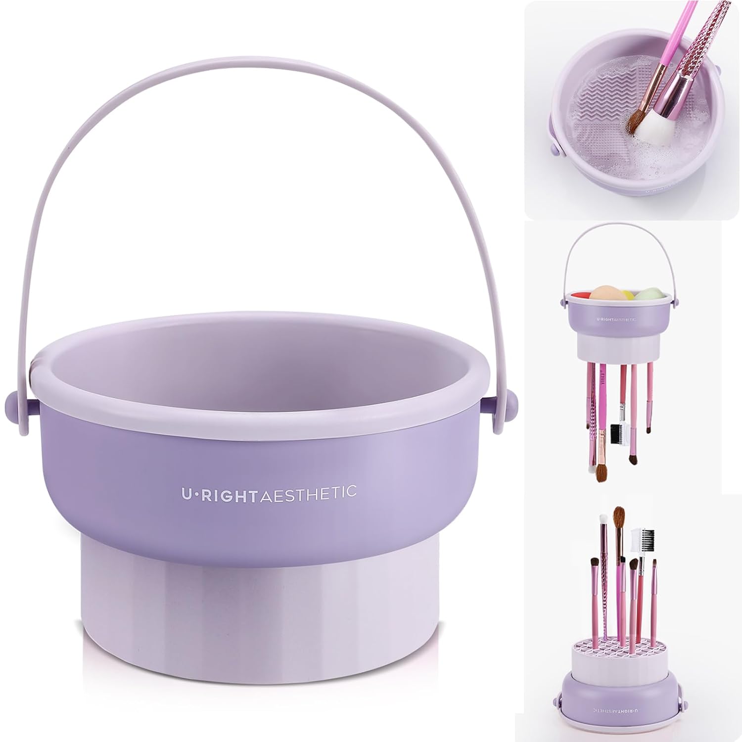 Beauty Makeup Tools Set - Tazón de limpieza para brochas de