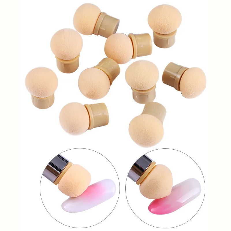 Blush Brush Kabuki - Cabezales de esponja de cabeza redonda