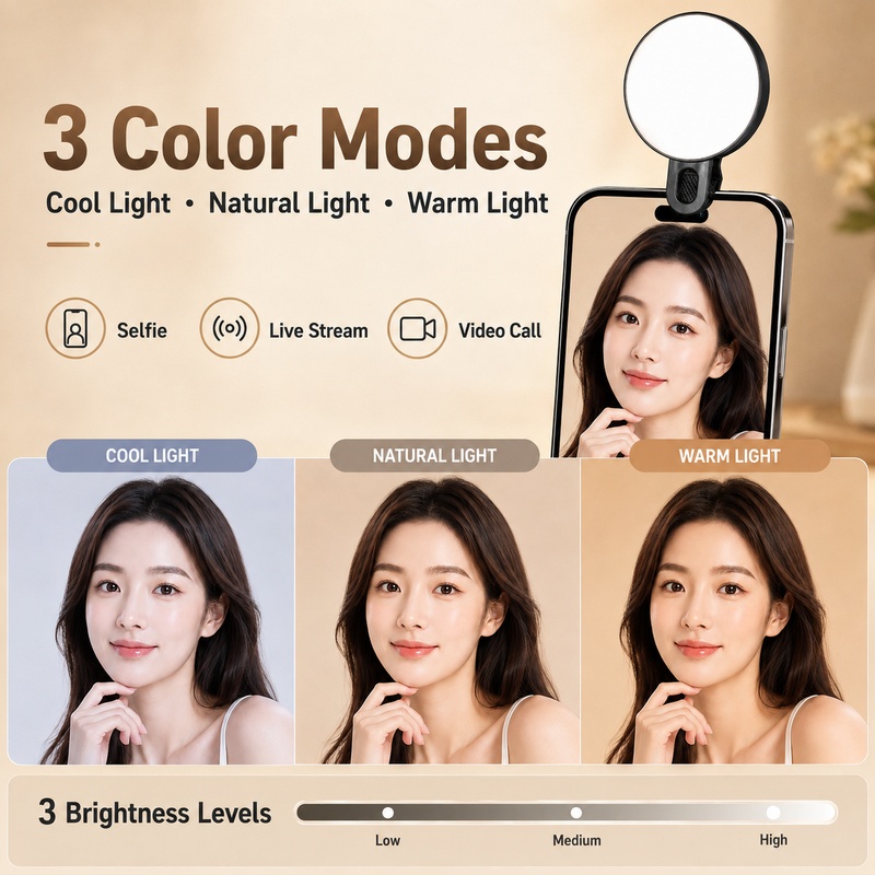 Luz LED RGB Portátil, Mini Luz - Beauty Makeup Camera reseña y precio