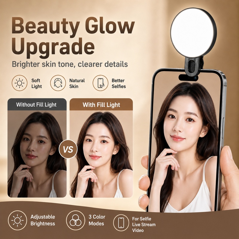 Luz LED RGB Portátil, Mini Luz - Beauty Makeup Camera reseña y precio