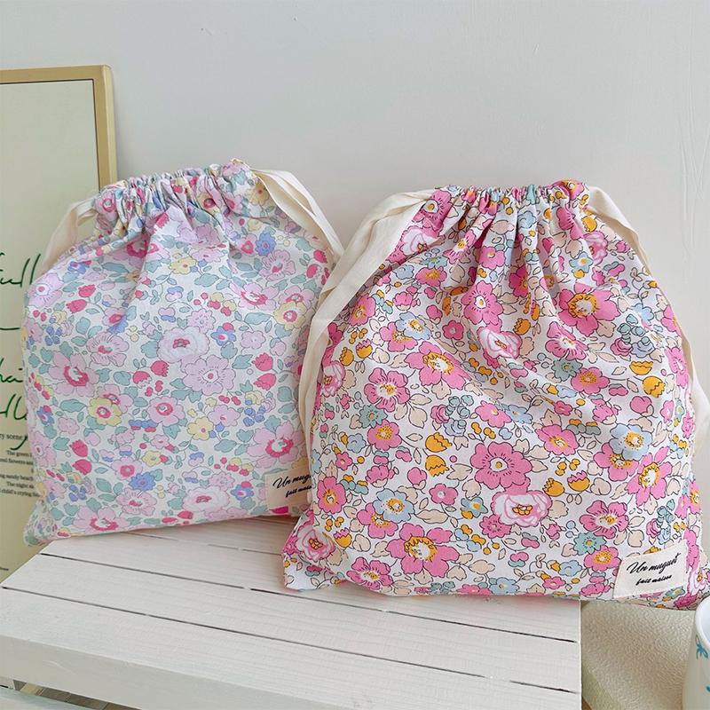 Bolsa de algodón floral hecha  - Beauty Preservation Makeup Bag reseña y precio