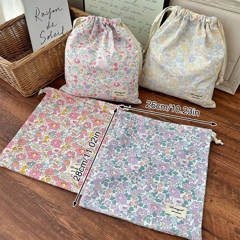 Bolsa de algodón floral hecha  - Beauty Preservation Makeup Bag reseña y precio